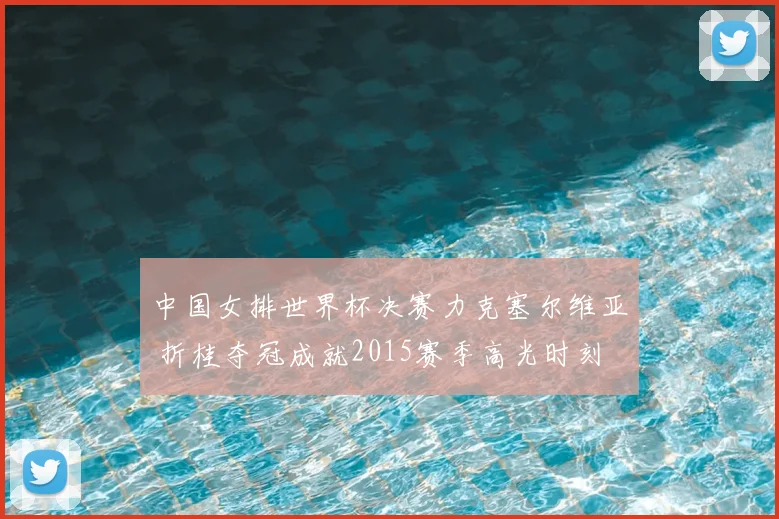 中国女排世界杯决赛力克塞尔维亚 折桂夺冠成就2015赛季高光时刻
